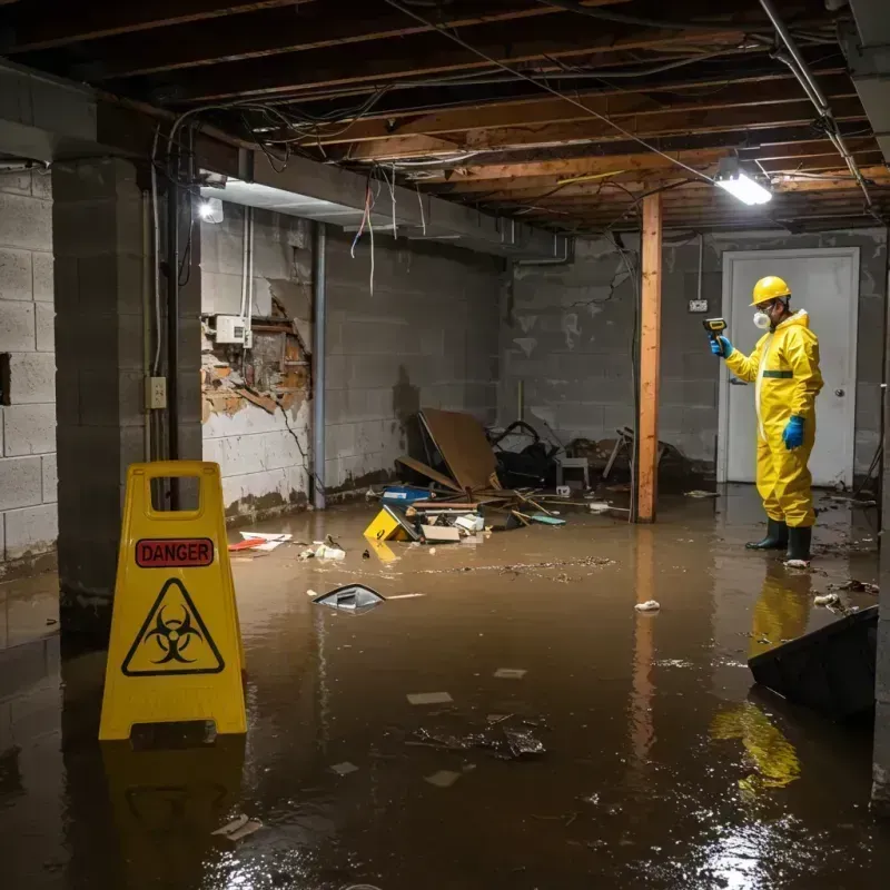 Flooded Basement Electrical Hazard in Syracuse, IN Property