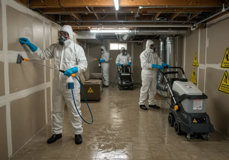 Basement Moisture Removal and Structural Drying process in Syracuse, IN